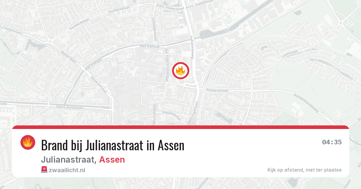 Brand bij Julianastraat in Assen — 19 mei 2026