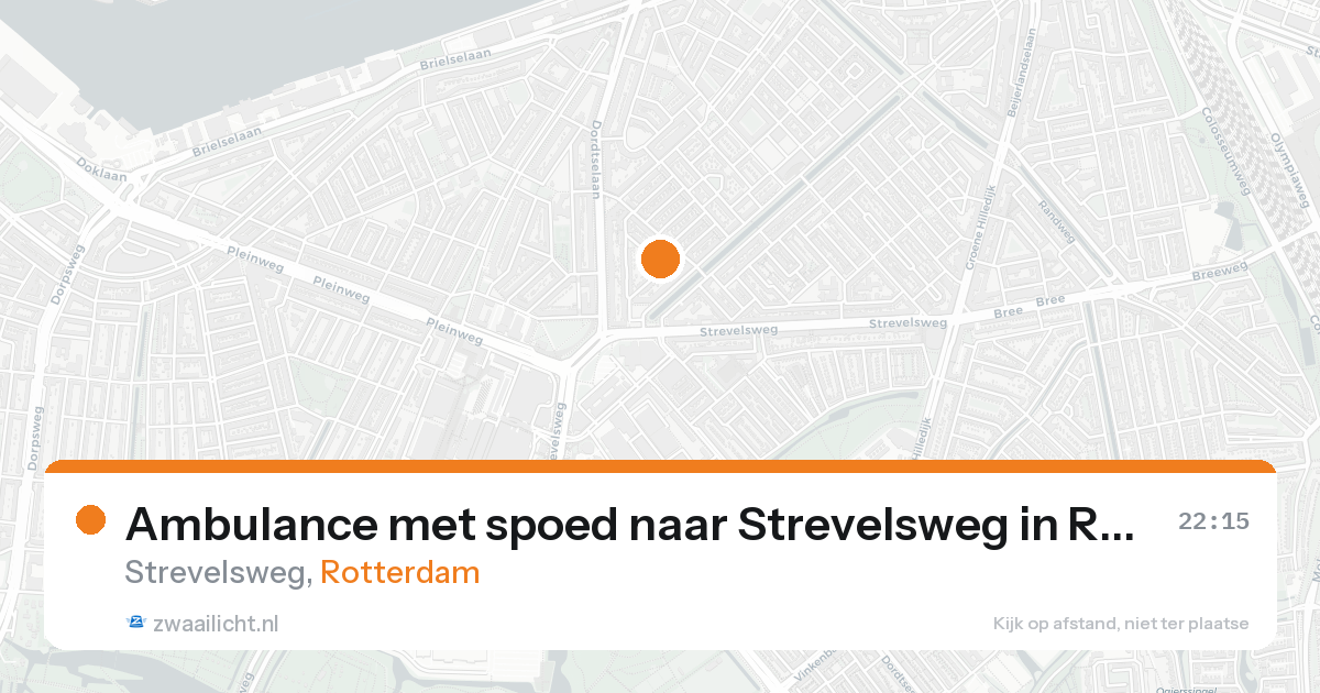 Ambulance met spoed naar Strevelsweg in Rotterdam — 18 aug 2026