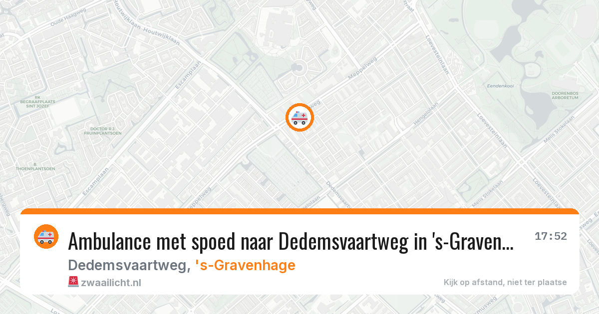 Ambulance met spoed naar Dedemsvaartweg in 's-Gravenhage — 24 jun 2026