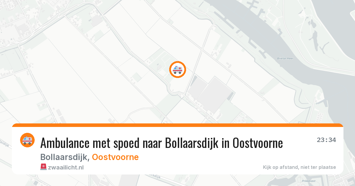 Ambulance met spoed naar Bollaarsdijk in Oostvoorne — 3 aug 2026
