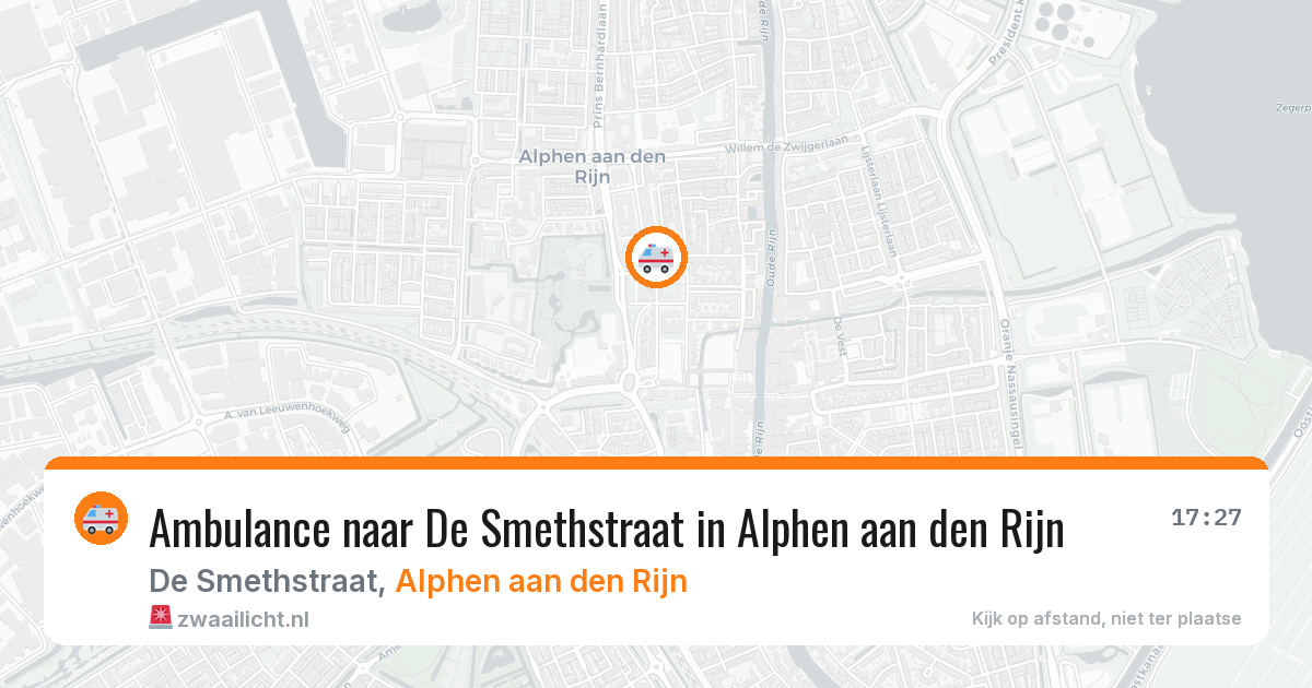 Ambulance naar De Smethstraat in Alphen aan den Rijn — 12 jul 2026