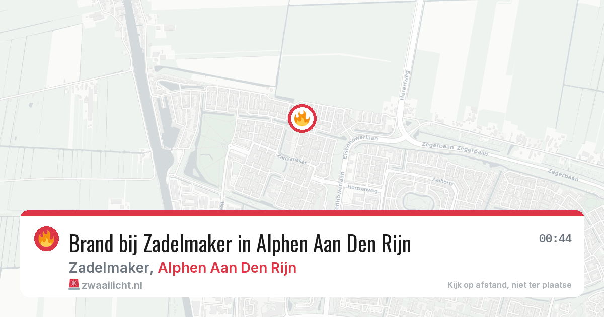 Brand bij Zadelmaker in Alphen Aan Den Rijn — 26 mei 2026