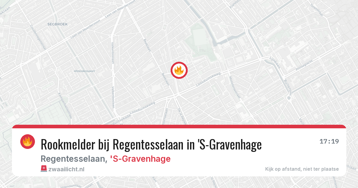 Rookmelder bij Regentesselaan in 'S-Gravenhage — 26 jul 2026