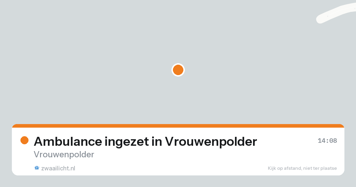 Ambulance ingezet in Vrouwenpolder — 17 aug 2026