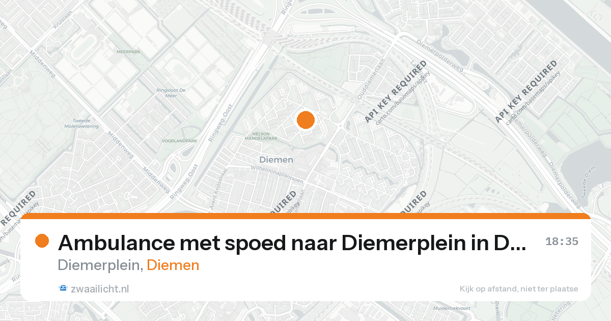 Ambulance met spoed naar Diemerplein in Diemen — 26 aug 2026