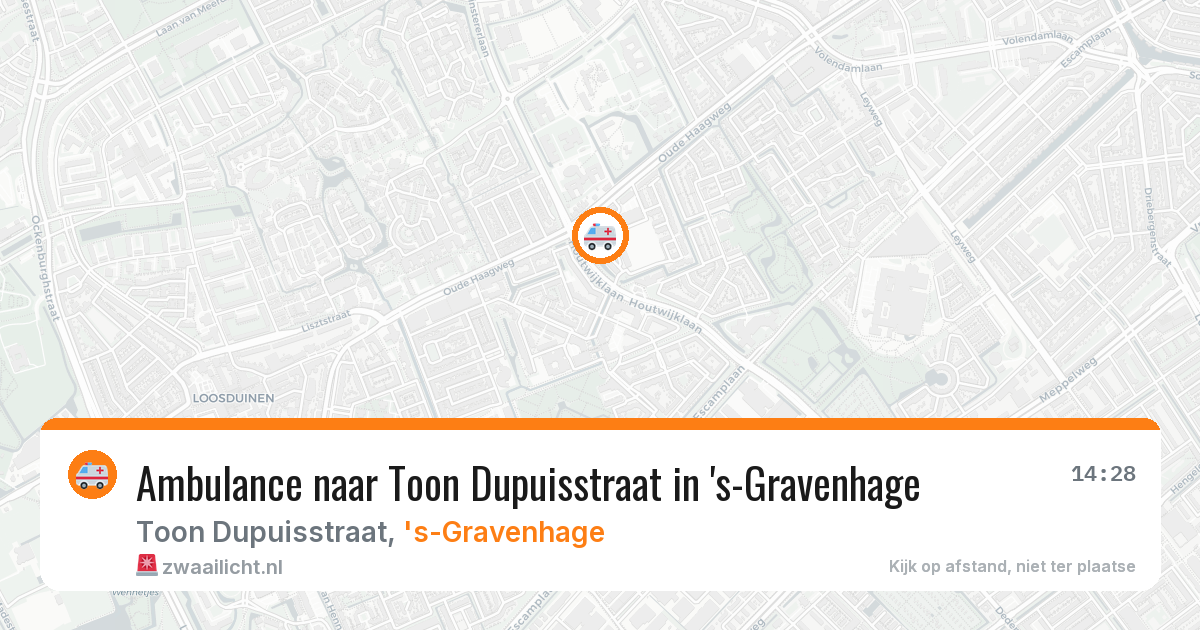 Ambulance naar Toon Dupuisstraat in 's-Gravenhage — 18 mei 2026