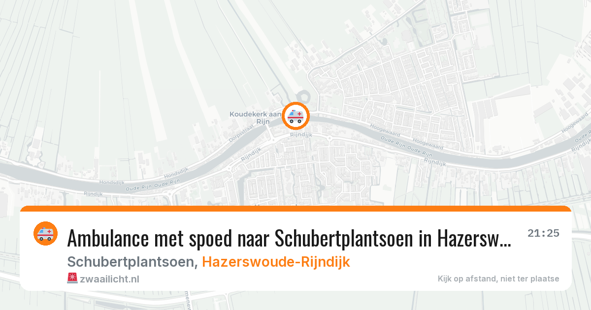 Ambulance met spoed naar Schubertplantsoen in Hazerswoude-Rijndijk — 21 mei 2026