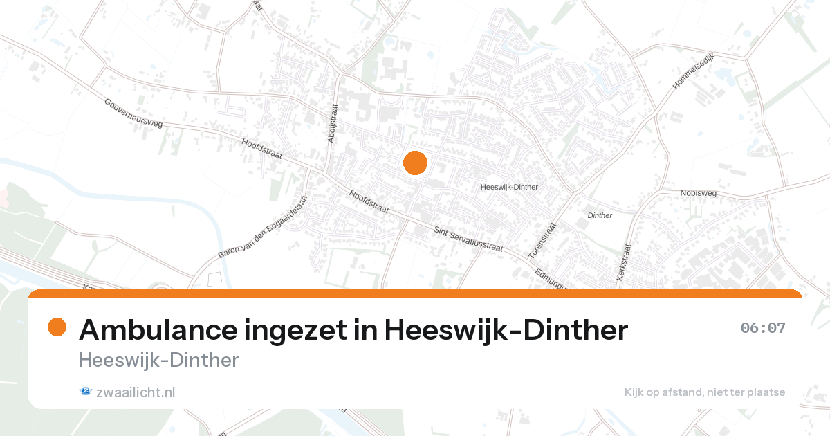Ambulance ingezet in Heeswijk-Dinther — 7 feb 2026