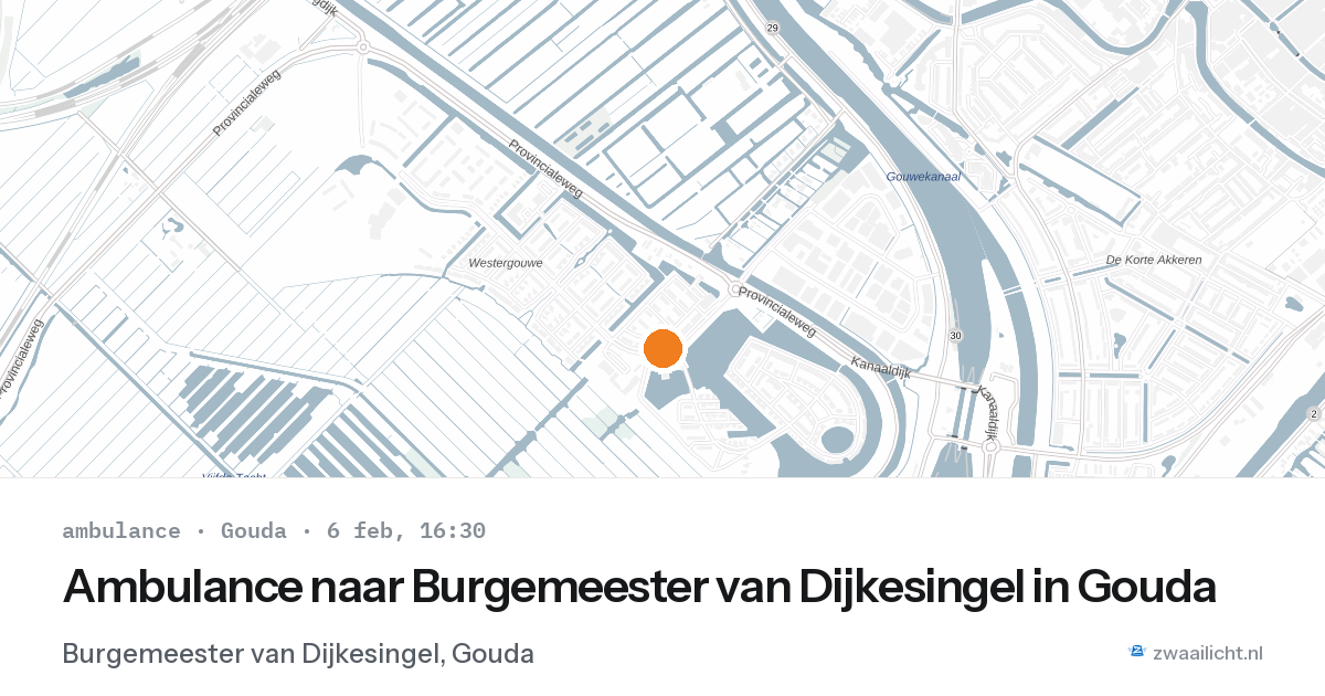 Ambulance naar Burgemeester van Dijkesingel in Gouda — 6 feb 2026
