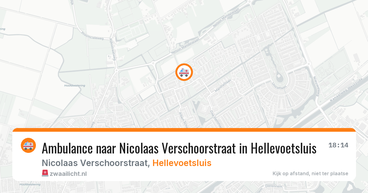 Ambulance naar Nicolaas Verschoorstraat in Hellevoetsluis — 22 jun 2026