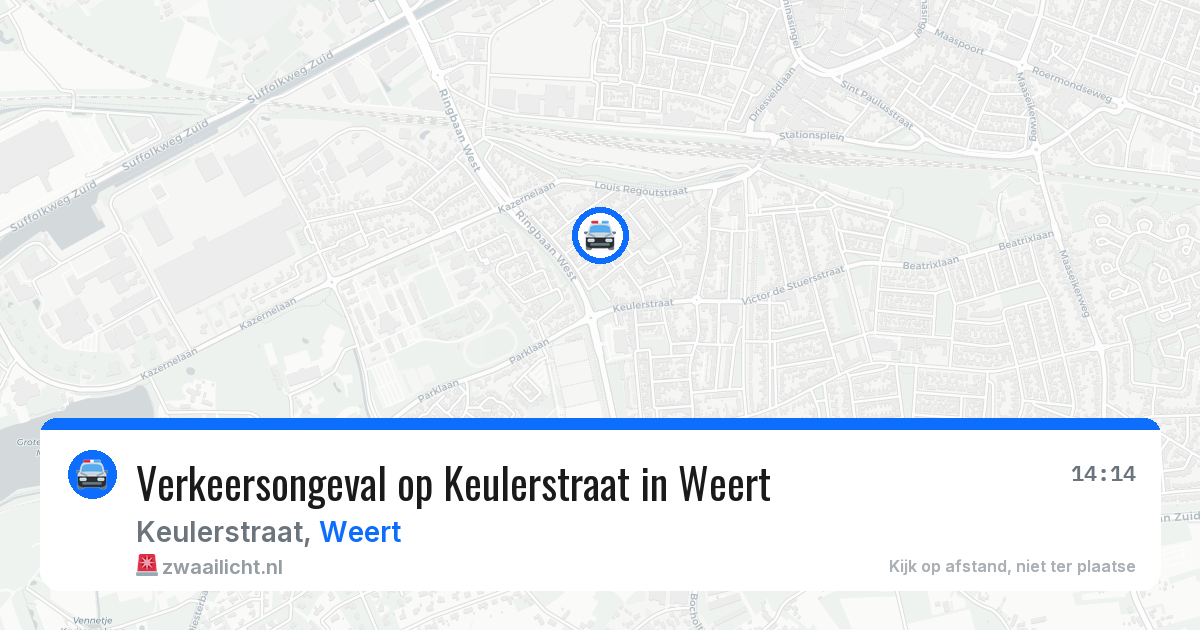 Verkeersongeval op Keulerstraat in Weert — 1 mei 2026