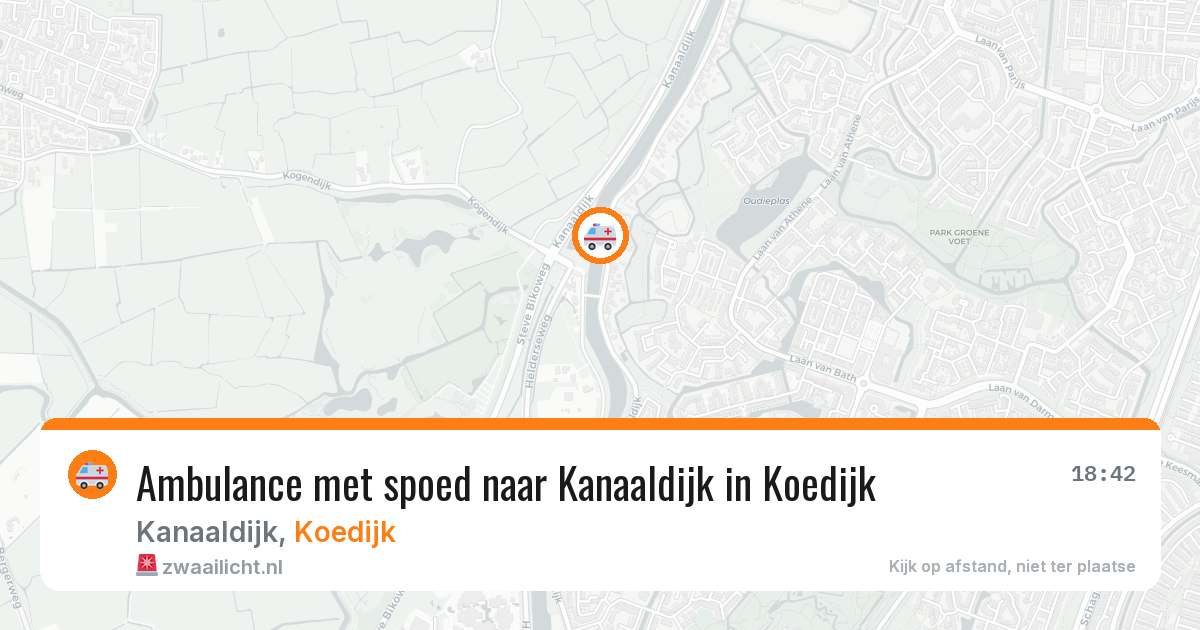 Ambulance met spoed naar Kanaaldijk in Koedijk — 20 apr 2026