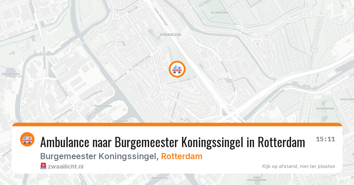 Ambulance naar Burgemeester Koningssingel in Rotterdam — 20 mrt 2026
