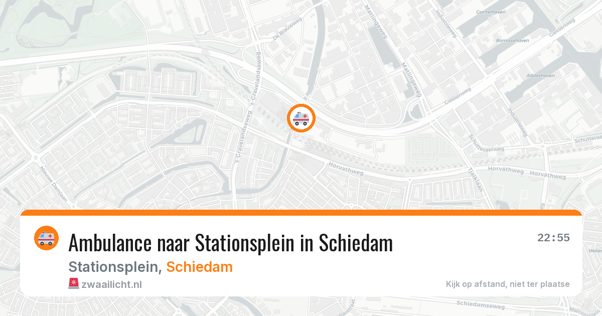 Ambulance naar Stationsplein in Schiedam — 13 aug 2026
