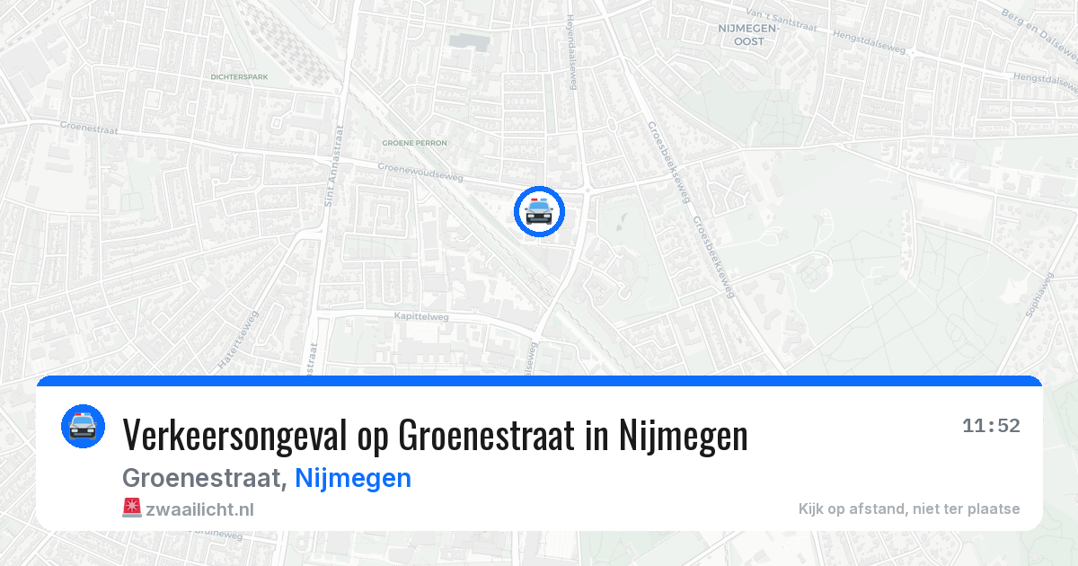 Verkeersongeval op Groenestraat in Nijmegen — 23 mrt 2026