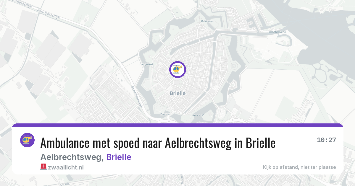 Ambulance met spoed naar Aelbrechtsweg in Brielle — 2 aug 2026