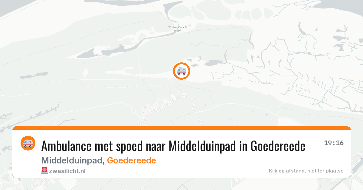 Ambulance met spoed naar Middelduinpad in Goedereede — 3 aug 2026