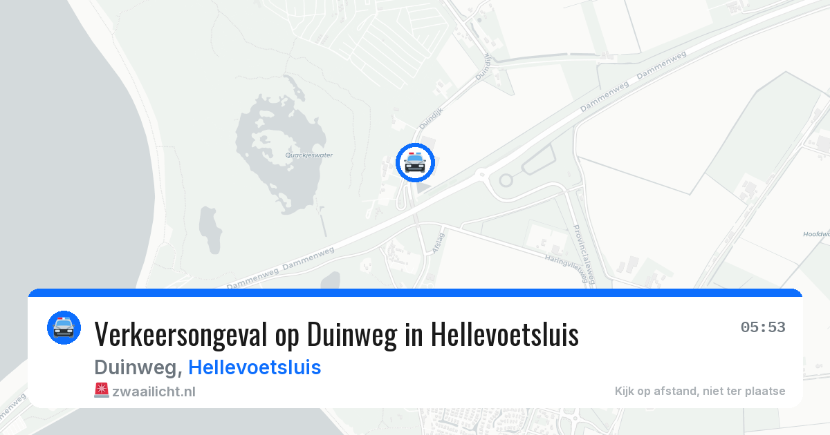 Verkeersongeval op Duinweg in Hellevoetsluis — 30 mrt 2026