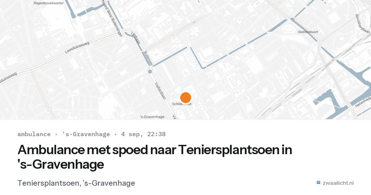 Ambulance met spoed naar Teniersplantsoen in 's-Gravenhage — 4 sep 2026