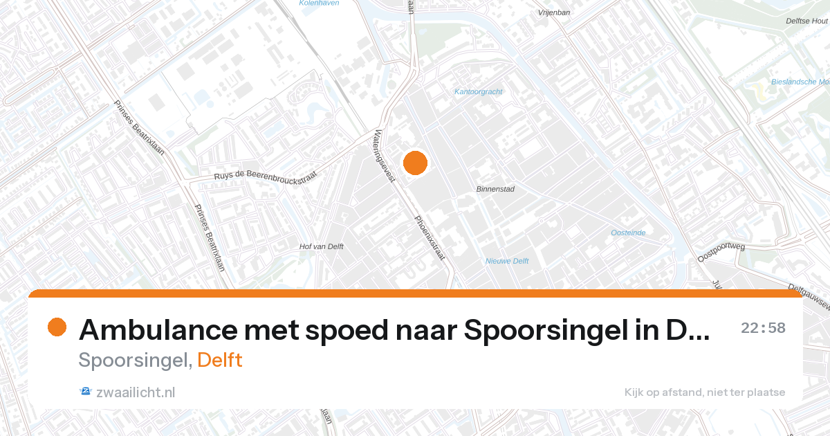 Ambulance met spoed naar Spoorsingel in Delft — 31 jan 2026