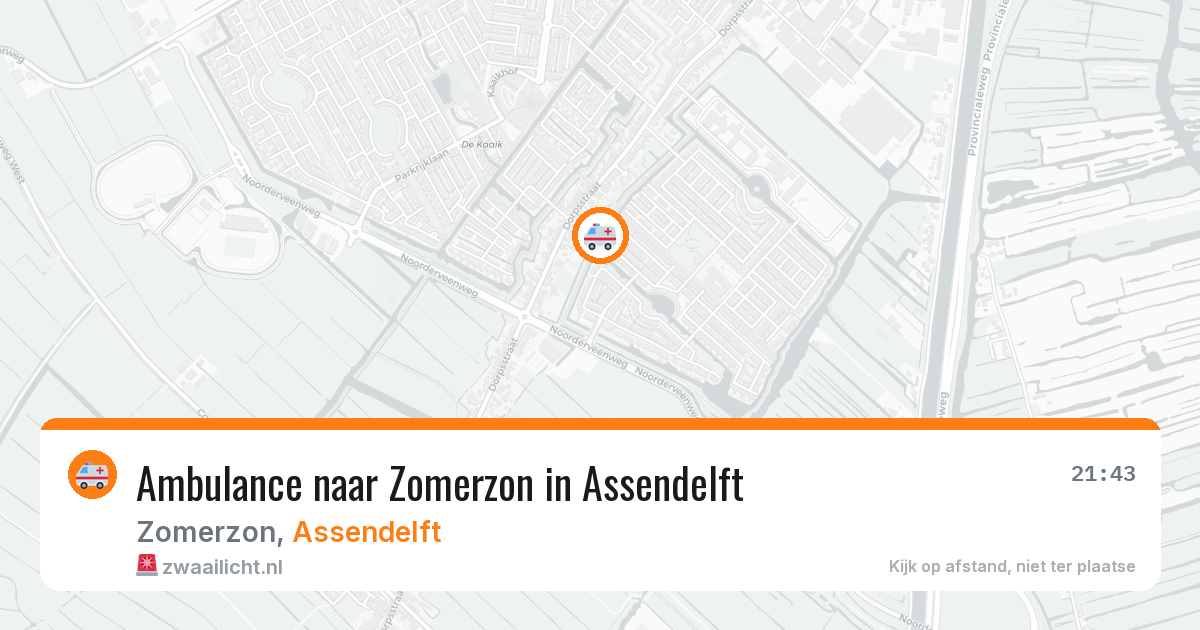 Ambulance naar Zomerzon in Assendelft — 17 mrt 2026