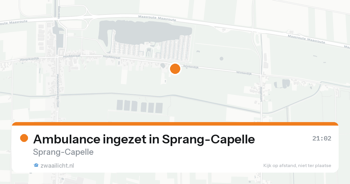 Ambulance ingezet in Sprang-Capelle — 15 aug 2026