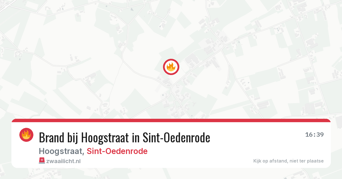 Brand bij Hoogstraat in Sint-Oedenrode — 31 mrt 2026
