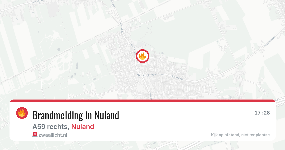 Brandmelding in Nuland — 16 jun 2026