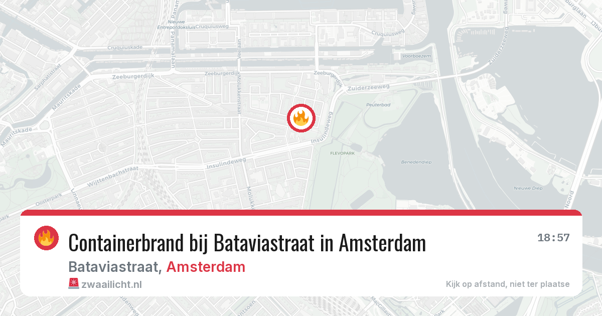 Containerbrand bij Bataviastraat in Amsterdam — 28 jul 2026