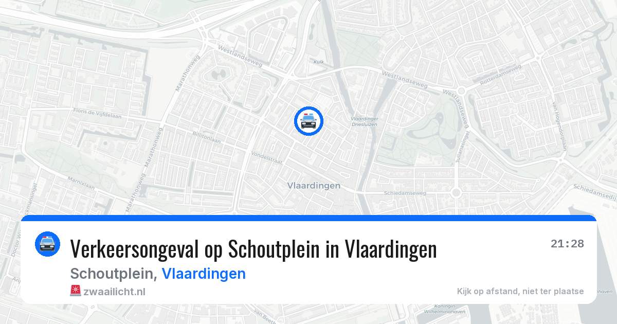 Verkeersongeval op Schoutplein in Vlaardingen — 22 mei 2026