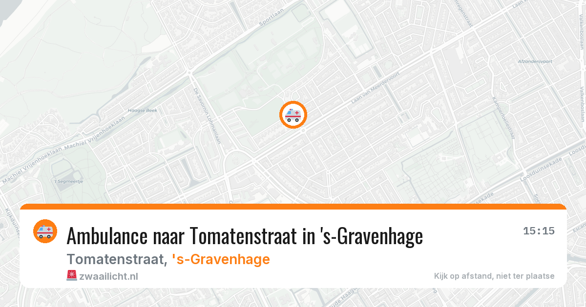 Ambulance naar Tomatenstraat in 's-Gravenhage — 12 jun 2026