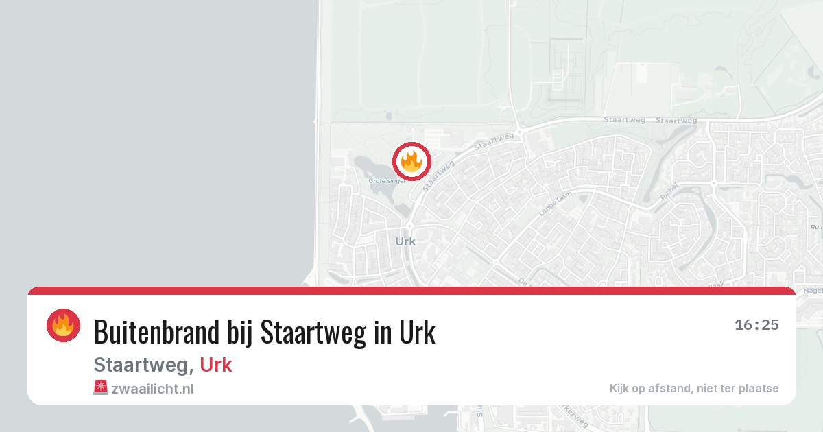 Buitenbrand bij Staartweg in Urk — 8 apr 2026