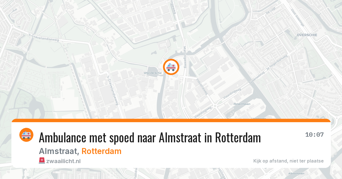 Ambulance met spoed naar Almstraat in Rotterdam — 12 aug 2026