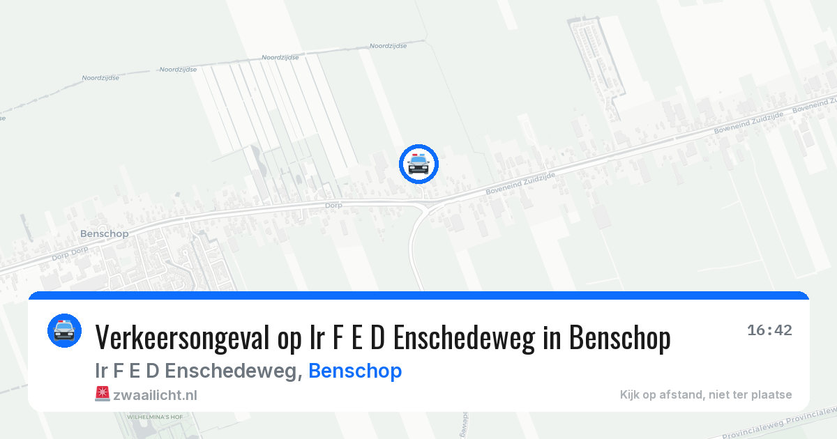 Verkeersongeval op Ir F E D Enschedeweg in Benschop — 25 apr 2026