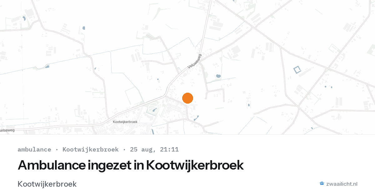 Ambulance ingezet in Kootwijkerbroek — 25 aug 2026