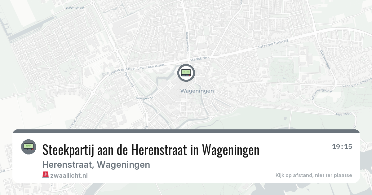 Steekpartij aan de Herenstraat in Wageningen — 11 aug 2026