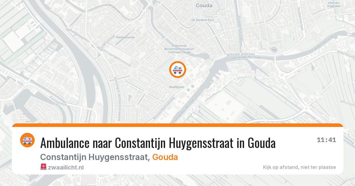 Ambulance naar Constantijn Huygensstraat in Gouda — 3 jul 2026
