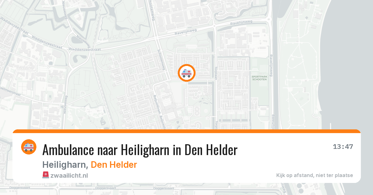 Ambulance naar Heiligharn in Den Helder — 18 mei 2026