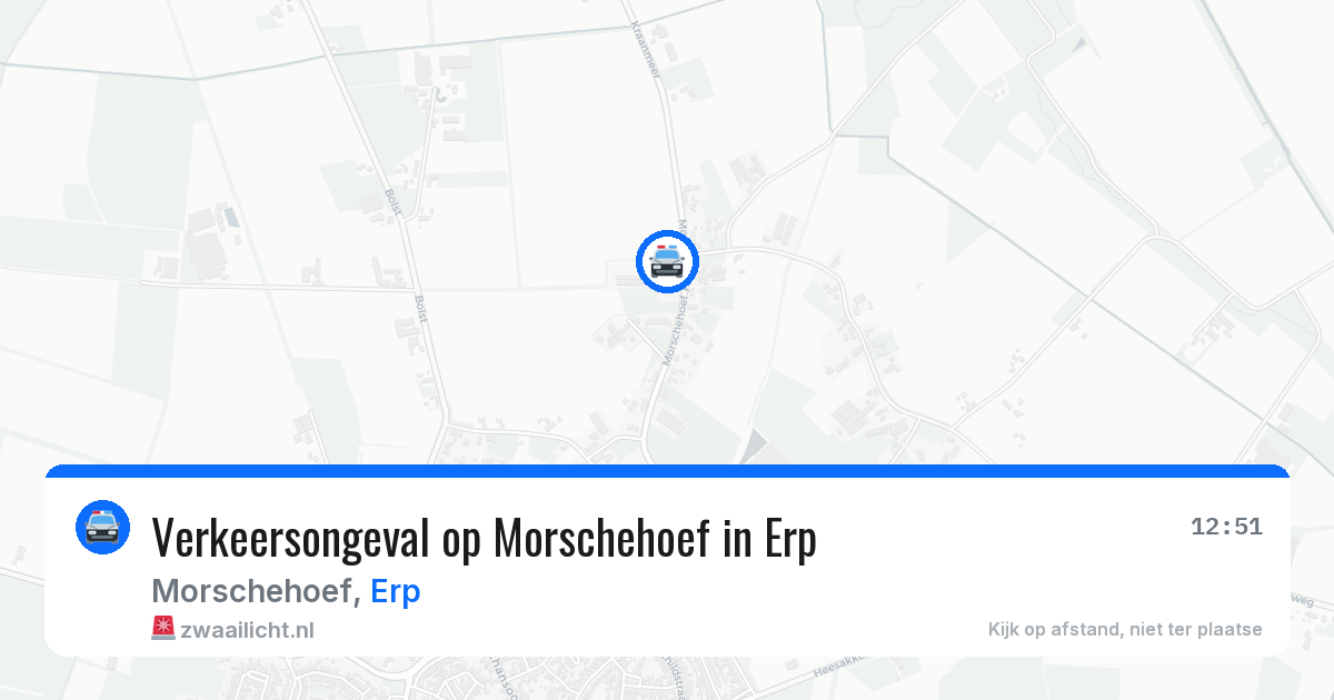 Verkeersongeval op Morschehoef in Erp — 15 jul 2026