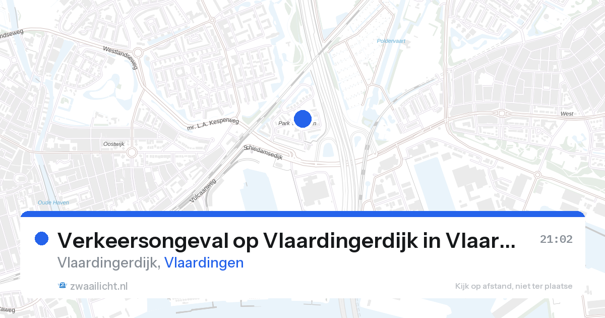 Verkeersongeval op Vlaardingerdijk in Vlaardingen — 13 mrt 2026