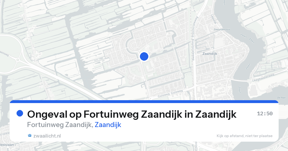Ongeval op Fortuinweg Zaandijk in Zaandijk — 19 aug 2026