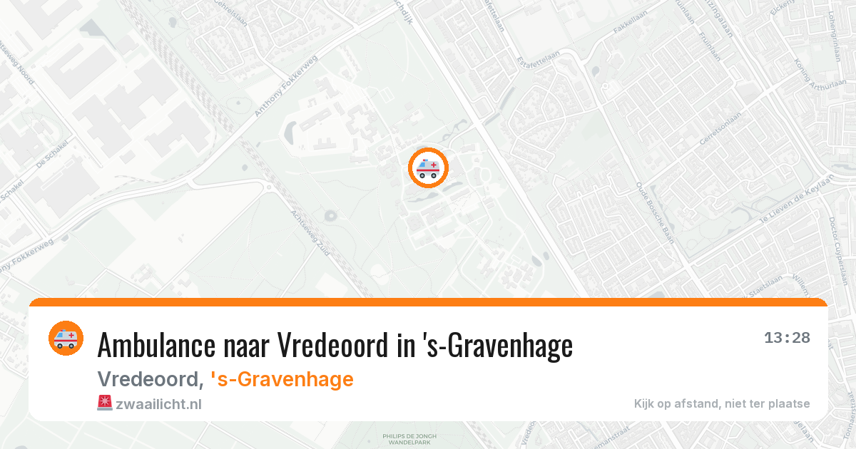 Ambulance naar Vredeoord in 's-Gravenhage — 19 mrt 2026