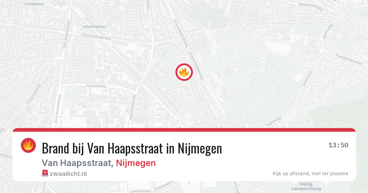 Brand bij Van Haapsstraat in Nijmegen — 22 mei 2026