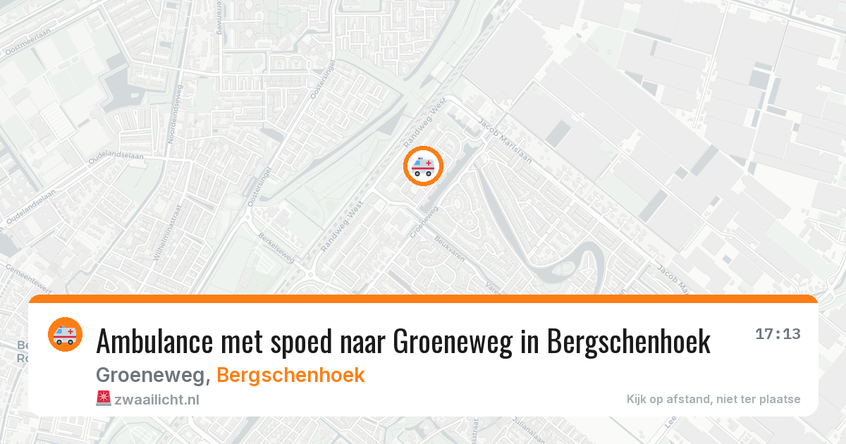 Ambulance met spoed naar Groeneweg in Bergschenhoek — 5 jun 2026