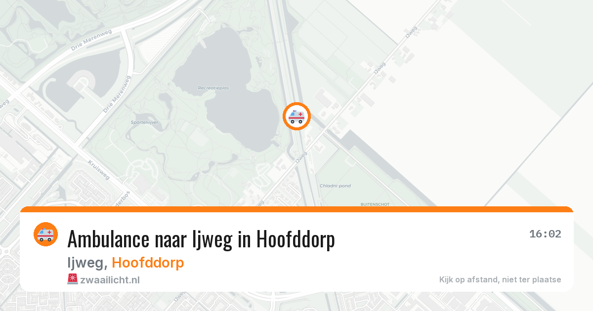 Ambulance naar Ijweg in Hoofddorp — 14 mrt 2026