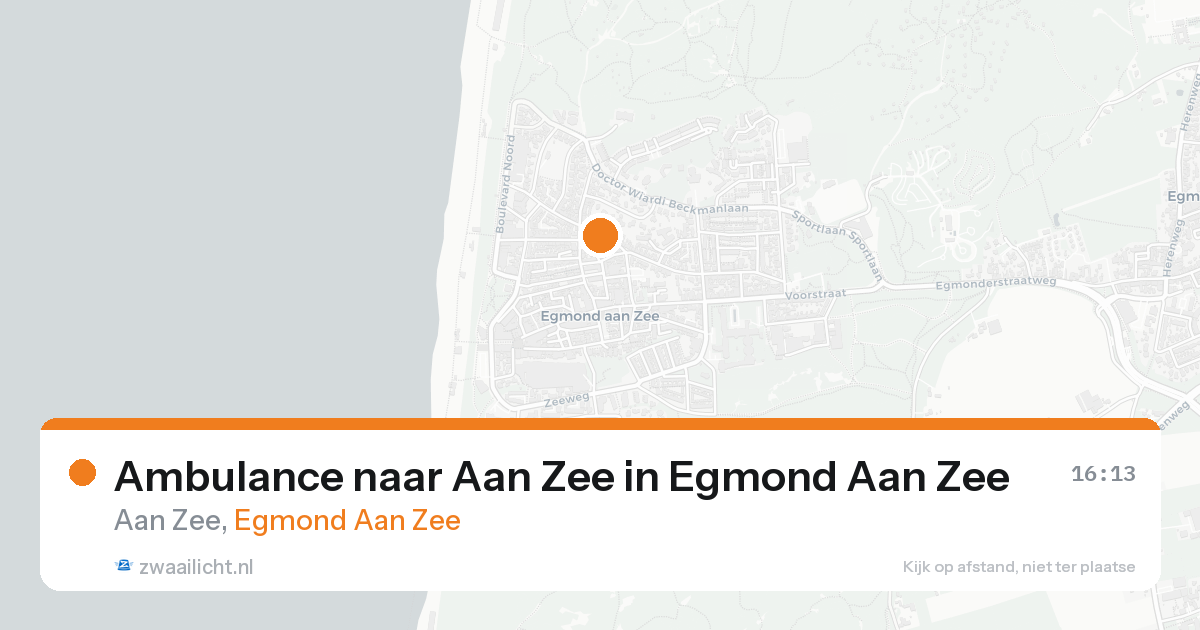 Ambulance naar Aan Zee in Egmond Aan Zee — 21 mei 2026