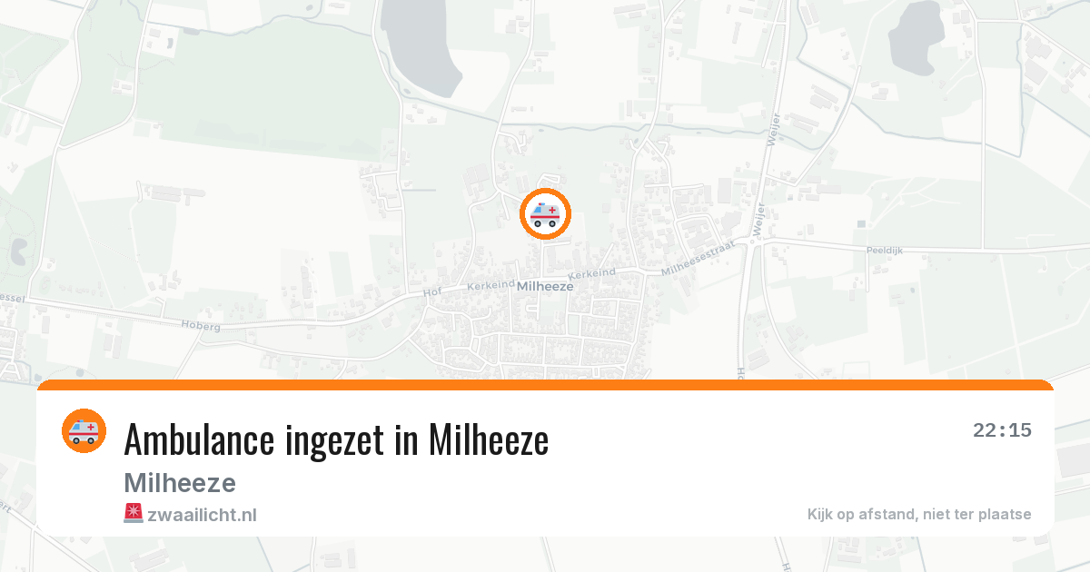 Ambulance ingezet in Milheeze — 2 aug 2026