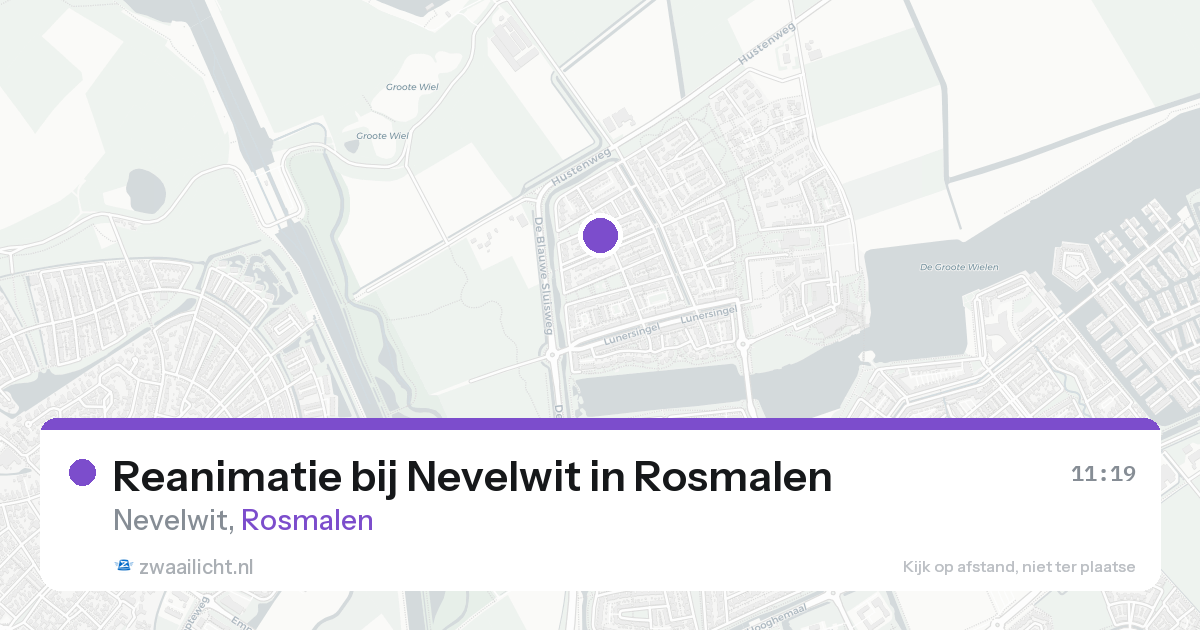 Reanimatie bij Nevelwit in Rosmalen — 16 aug 2026
