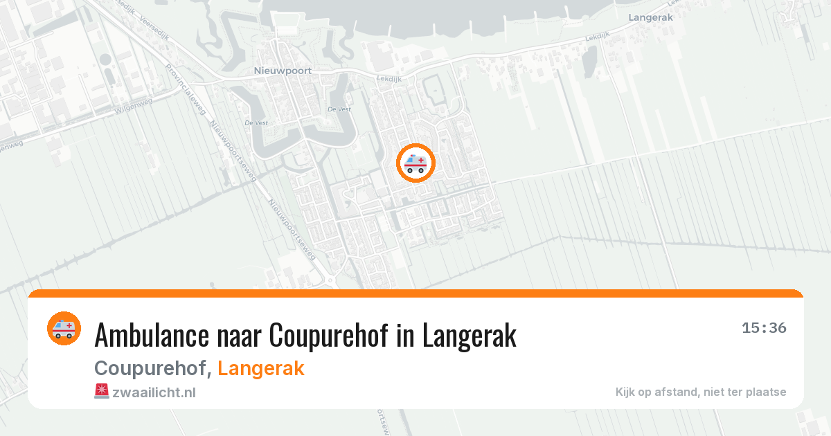 Ambulance naar Coupurehof in Langerak — 8 jun 2026