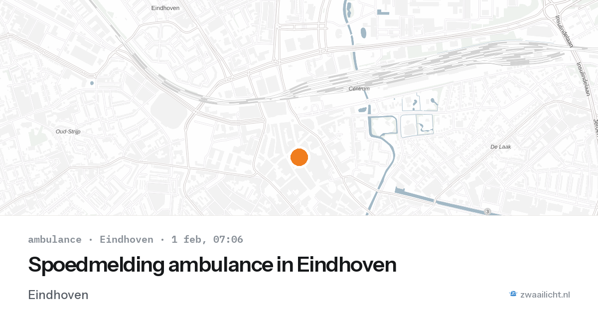 Spoedmelding ambulance in Eindhoven — 1 feb 2026